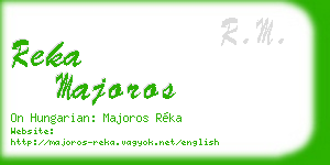 reka majoros business card